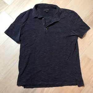 Banana Republic dark navy blue striped polo